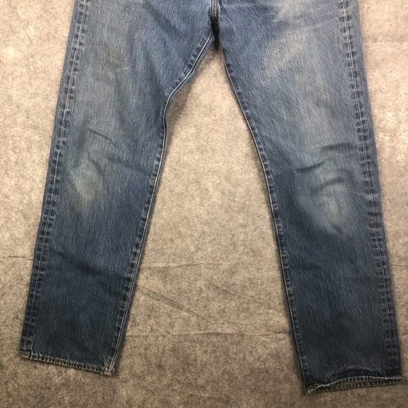 Levis 34 x 36 501 Original Button Fly Straight Classic Wash Denim 31x31 MEAS - Picture 3 of 13